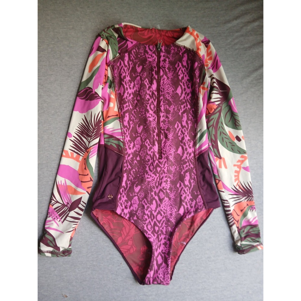 Maaji Swimsuit Small One Piece Surf Long Sleeve Resort Beach Anthropologie
